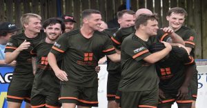 Lower Breck celebrate during their 3-1 win