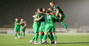 Nantwich Town (pictued) and Ashton United were among the teams to progress in the FA Cup replays